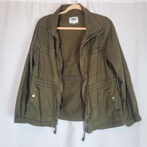 Old Navy Womens Green Full Zip Military Style Jacket - Size M